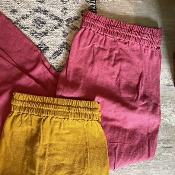 J. Crew Factory Ankle-Length Drawstring Linen Pants - Picture 2 of 5